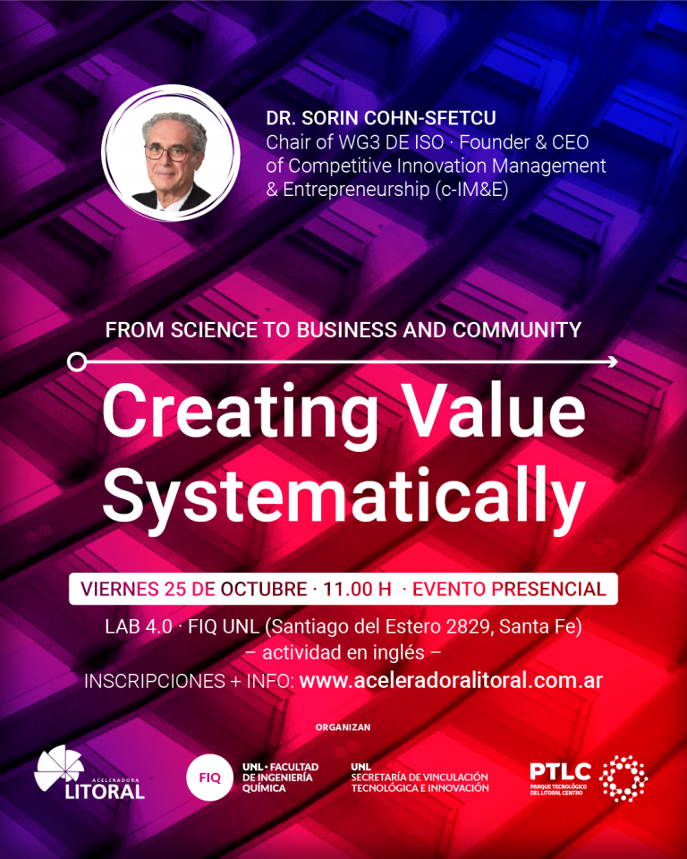 Charla sobre gestión de la innovación y creación de valor