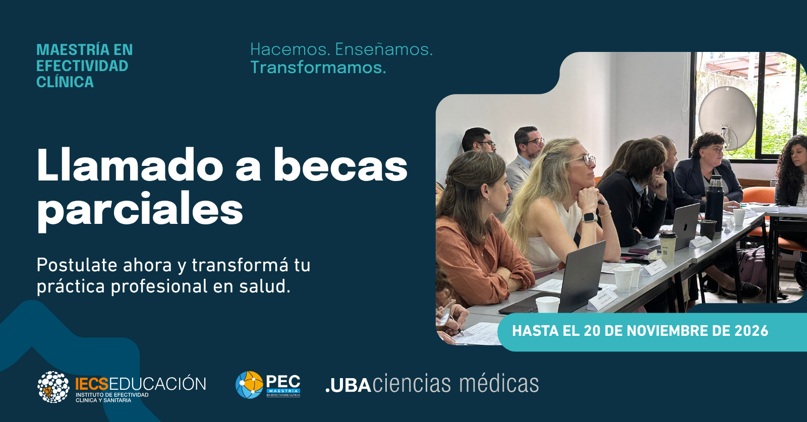 Beca parcial IECS para la Maestría en Efectividad Clínica