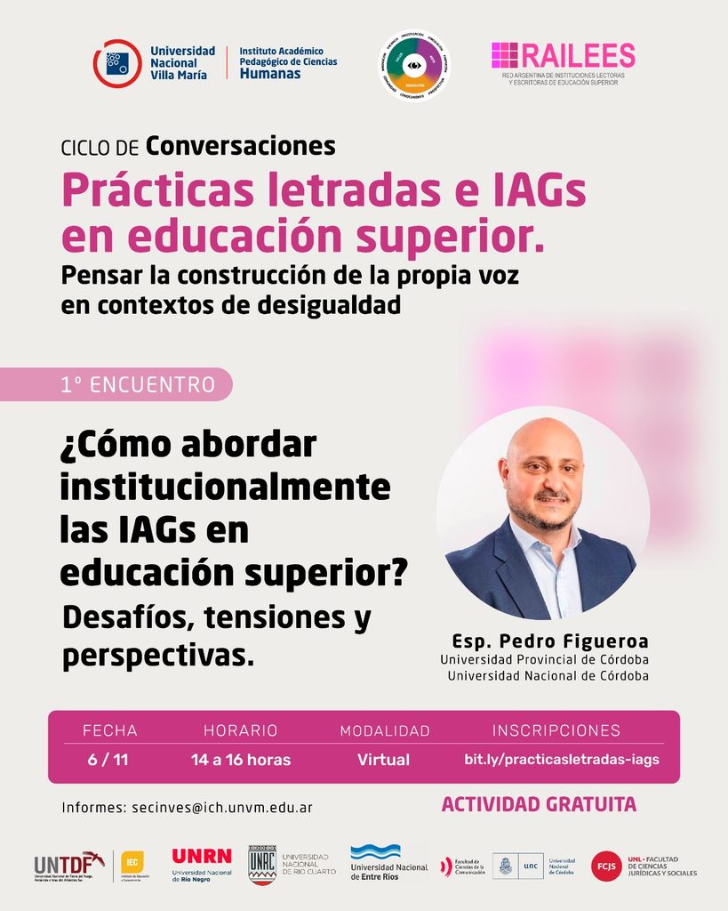 Ciclo de Conversaciones sobre Prácticas Letradas e Inteligencia Artificial Generativa